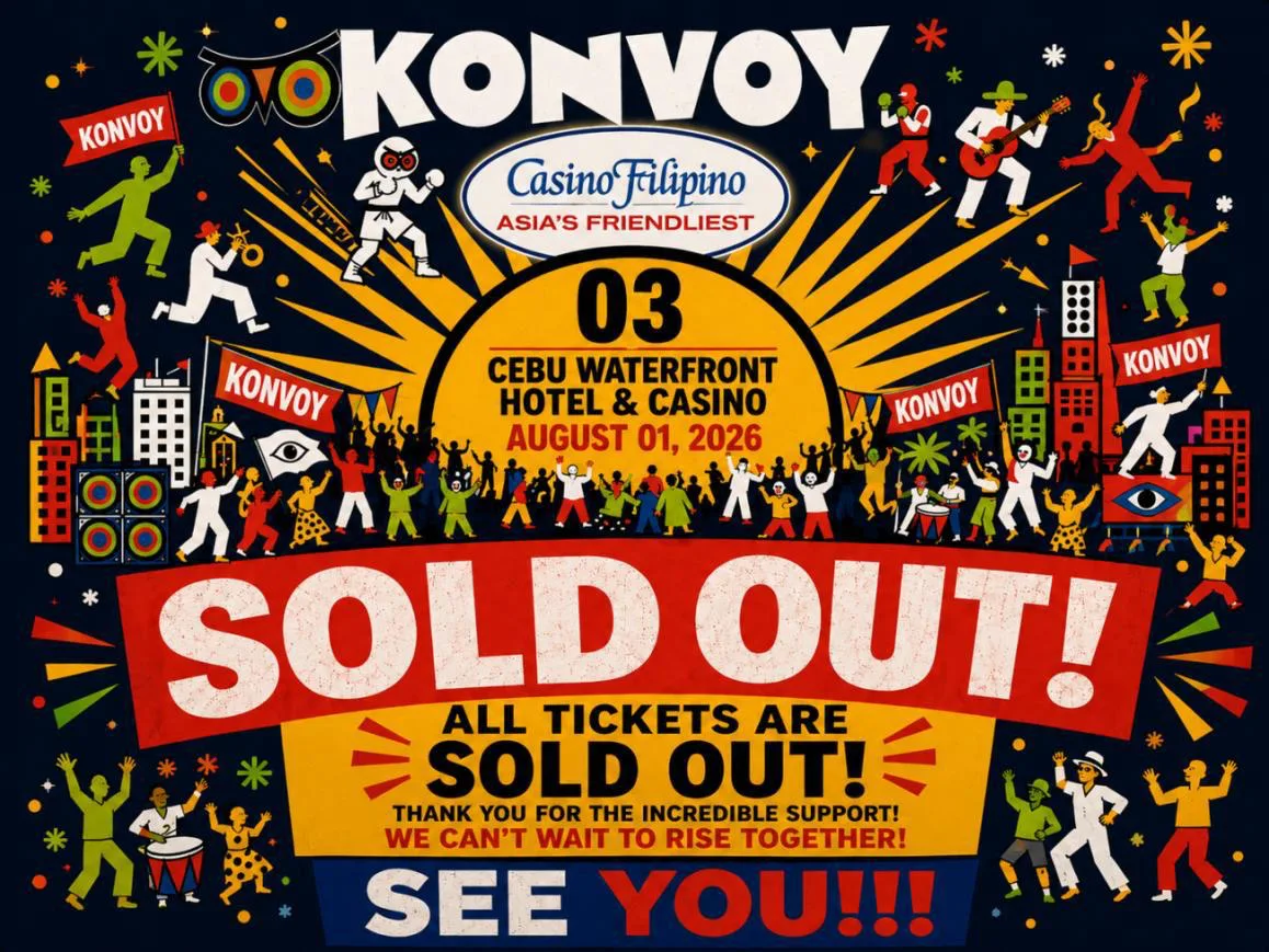 Konvoy 03 &mdash; all tickets sold out. Cebu Waterfront Hotel & Casino, August 1, 2026.